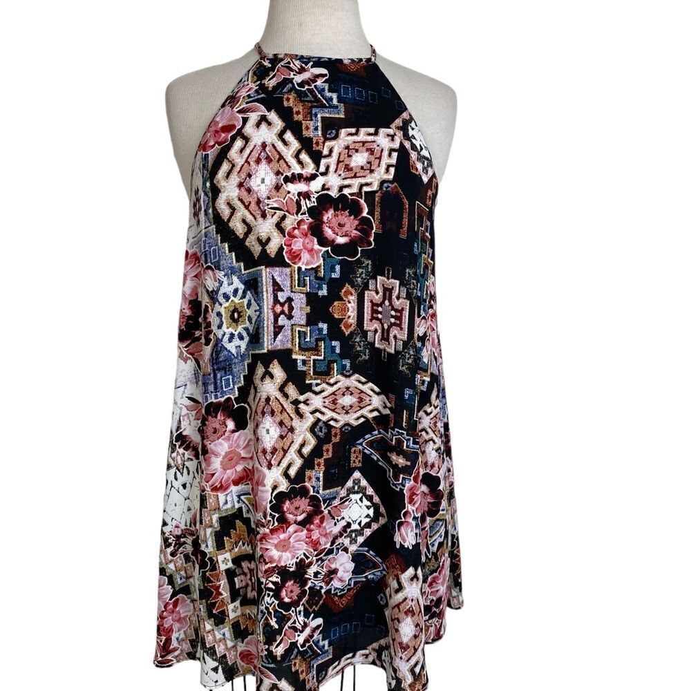 Show me your Mumu M dress multi colored Hawaiian print vacation party